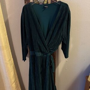 Torrid Deep Green Wrap Dress